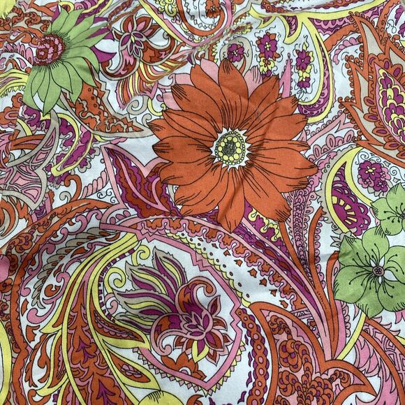 Talbots Size 10 Shorts Colorful Floral Pink Orange Green Preppy Cotton Stretch - Picture 6 of 6